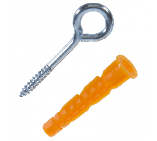 Шуруп-кольцо 4х40 с универсальным дюбелем 6х36 (2шт) - пакет  114040  Tech-KREP