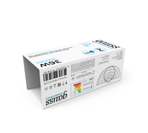 Светильник светодиодный промышленный линейный ССП-176 Elementary IP65 1200*76*66 36W 2880lm 6500K мат 1/12  864225336  Gauss