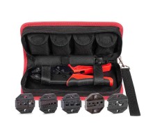 Набор в сумке СТО+5 серия QUICK PRO пресс-клещи (кримпер) с пятью матрицами для опрессовки изолированных и неизолированных наконечников  90777  КВТ