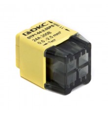 Клеммная колодка на 4 проводника до 2,5 кв. мм. на токи до 24А  DTP1-04-2.5SPS  DKC