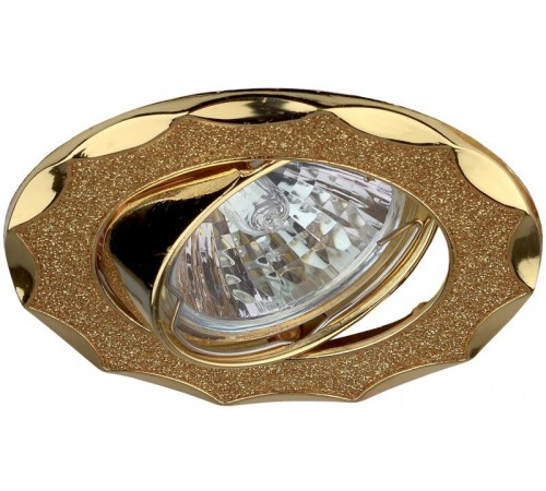 Светильник точечный встраиваемый под лампу DK17 50Вт MR16 золото/золото  C0043756  ЭРА