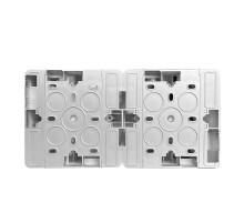 Коробка накладная квадратная на 2 поста, 86х86 (серебристый)  201332  SPL