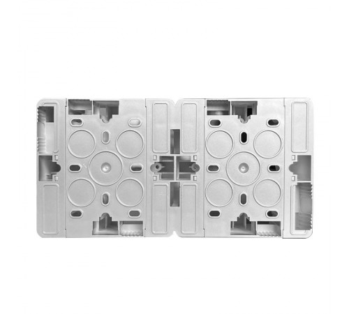 Коробка накладная квадратная на 2 поста, 86х86 (серебристый)  201332  SPL