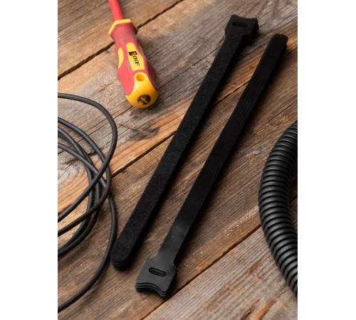 Хомут-липучка 14х310 мм черный (20 шт) EKF PROxima  hlct-3-b  EKF