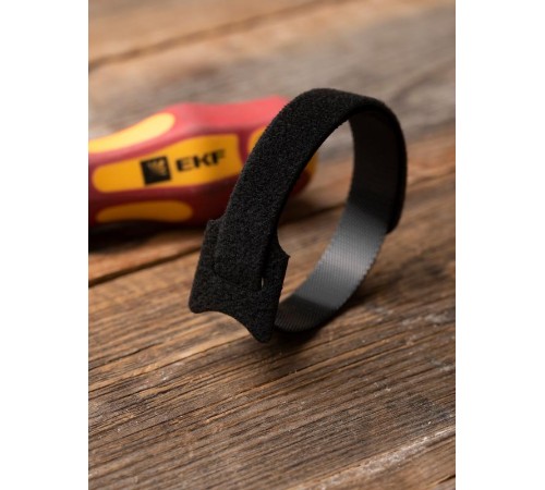 Хомут-липучка 14х310 мм черный (20 шт) EKF PROxima  hlct-3-b  EKF