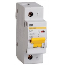 Выключатель автоматический однополюсный ВА47-100МА без тепл. расцеп. 1P 20А 10кА D  MVA43-1-020-D  IEK
