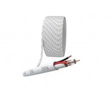 Кабель для аналогового видеонаблюдения K-0.75-PVC КВК-В-2 +2x0,75 мм, бухта 200 метров, белый  Б0052734  ЭРА