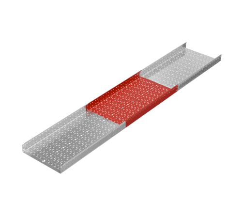 Лоток перф. 100х600х1,5 L3000 мм "Быстрый монтаж ПЛЮС" HD  LPplus100-600-1.5-3000 HD   КМ-профиль
