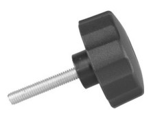 Ручка-барашек пластик. D42 с внутр.металл.резьбой M8, черный (1шт)- пакет   144189  Tech-KREP