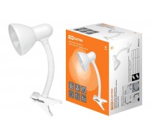 Светильник настольный прищепка 40Вт ЛН Е27 белый глянец  SQ0337-0033  TDM