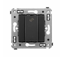 Диммер кнопочный в стену для LED ламп, "Avanti", "Черный матовый"  4412343  DKC