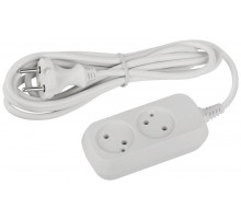 Удлинитель электрический ЭРА UDL-10-230 Greenline 2 розетки без заземления 3м ПВС 2x0.75мм2   Б0065067  ЭРА