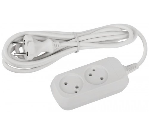 Удлинитель электрический ЭРА UDL-10-230 Greenline 2 розетки без заземления 3м ПВС 2x0.75мм2   Б0065067  ЭРА