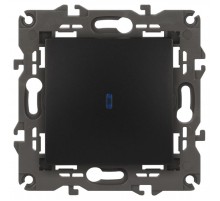 14-1102-05 Выключатель с подсветкой, 10АХ-250В, IP20, Эра Elegance, антрацит  Б0034219  ЭРА