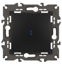 14-1102-05 Выключатель с подсветкой, 10АХ-250В, IP20, Эра Elegance, антрацит  Б0034219  ЭРА