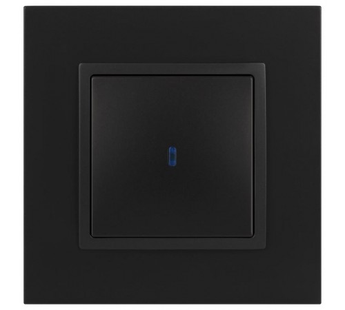 14-1102-05 Выключатель с подсветкой, 10АХ-250В, IP20, Эра Elegance, антрацит  Б0034219  ЭРА