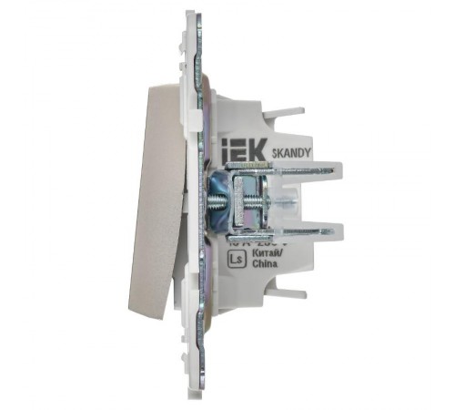 SKANDY Выключатель 2-клавишный проходной 10А SK-V05Sh шампань  SK-V22-0-10-K37  IEK