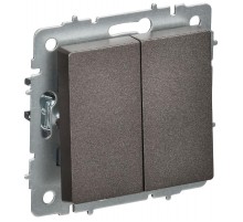BRITE Выключатель 2-клавишный перекрестный 10А ВС10-2-3-БрТБ бронза  BR-V23-0-10-K45  IEK