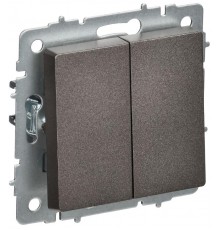 BRITE Выключатель 2-клавишный перекрестный 10А ВС10-2-3-БрТБ бронза  BR-V23-0-10-K45  IEK