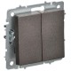 BRITE Выключатель 2-клавишный перекрестный 10А ВС10-2-3-БрТБ бронза  BR-V23-0-10-K45  IEK