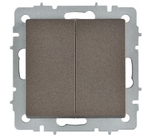 BRITE Выключатель 2-клавишный перекрестный 10А ВС10-2-3-БрТБ бронза  BR-V23-0-10-K45  IEK