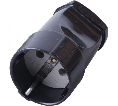 PST16-40-200 Розетка переносная 1-местная с/з, 250В,16А, черный  32854  STEKKER