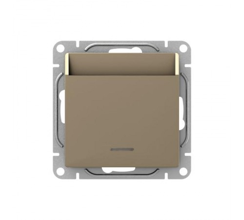 Механизм выключателя, карточный, с подсветкой, шампань Эпика  UP1-SWC-card EKF
