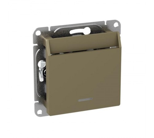 Механизм выключателя, карточный, с подсветкой, шампань Эпика  UP1-SWC-card EKF