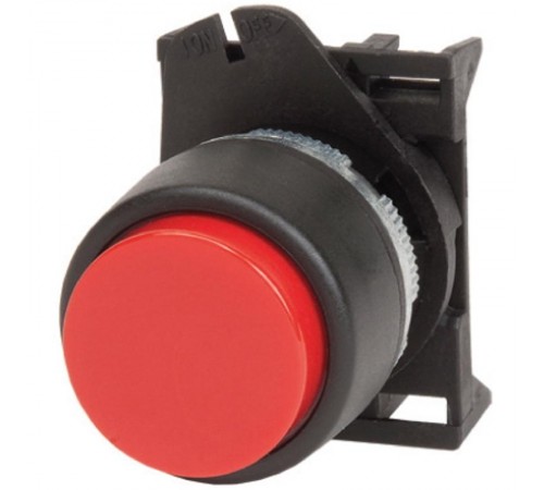 Кнопка выпуклая прозрачная без фиксации, синяя  ABDLR4  DKC