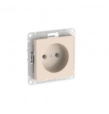 AtlasDesign Бежевый Розетка без заземления без шторок, 16А, механизм, быстрозажимные клеммы  ATN000241S  SE