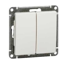 W59 Белый Выключатель 2-клавишный , 10АХ  VS510-252-1-86  SE