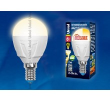 Лампа LED-C37-6w-WW-e14-FR-Dimm  UL-00000694  Uniel