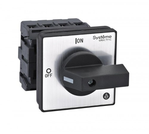 Выключатель-Разъединитель 4P 32A IP20 с чёрной рукояткой на дверцу 4 винтами  MSD32420B  SE