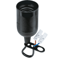 Патрон электрический  NLH-P-F-BL-E27-TB пластиковый черный с КЗВ  71288  Navigator