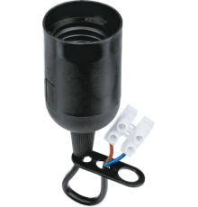 Патрон электрический  NLH-P-F-BL-E27-TB пластиковый черный с КЗВ  71288  Navigator