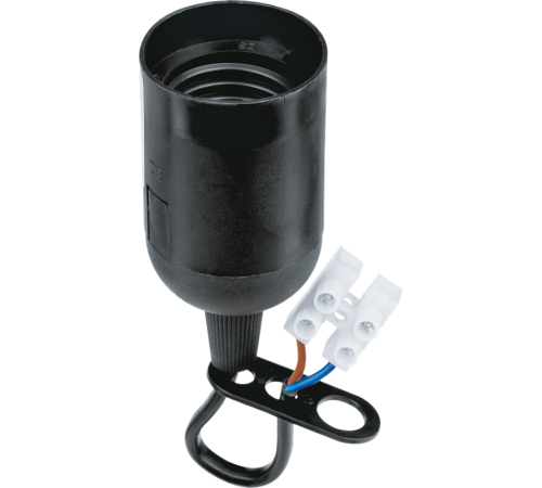 Патрон электрический  NLH-P-F-BL-E27-TB пластиковый черный с КЗВ  71288  Navigator