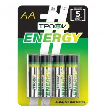 Батарейка щелочная (алкалиновая) LR6-4BL ECO (40/720/17280) (AA)   Б0017046  ТРОФИ