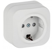GLORY Розетка с з/к/ш о/у 16А РСш20-3-ХБм белый матовый  ERH14-K01M-16  IEK