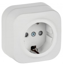 GLORY Розетка с з/к/ш о/у 16А РСш20-3-ХБм белый матовый  ERH14-K01M-16  IEK
