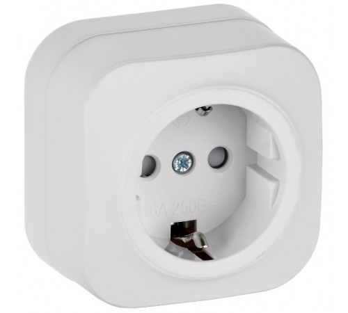GLORY Розетка с з/к/ш о/у 16А РСш20-3-ХБм белый матовый  ERH14-K01M-16  IEK