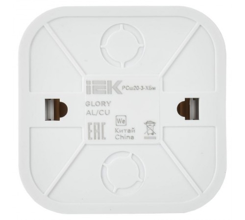 GLORY Розетка с з/к/ш о/у 16А РСш20-3-ХБм белый матовый  ERH14-K01M-16  IEK