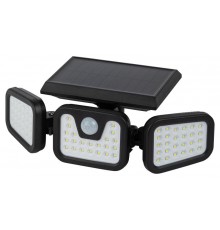 Фасадный светильник на солнечной батарее ERAFS012-05 с датчиком движения, 74 LED, 28,2*13*10,5 см  Б0057601  ЭРА