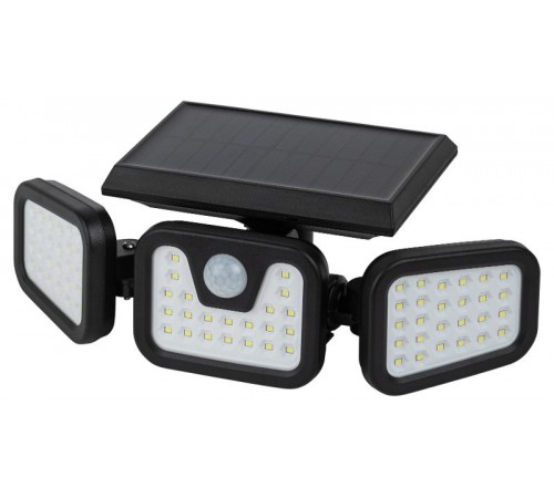 Фасадный светильник на солнечной батарее ERAFS012-05 с датчиком движения, 74 LED, 28,2*13*10,5 см  Б0057601  ЭРА