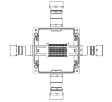 Взрывозащищенная клеммная коробка из полиэстера TBE-P-05-(12xCBC.2)-1xKA4MHK(A)-1xKA3MHK(B)-1xKA4MHK(C)-1xKA3MHK(D)1Ex e IIC Т5 Gb/ Ex tb IIIC T95°C D