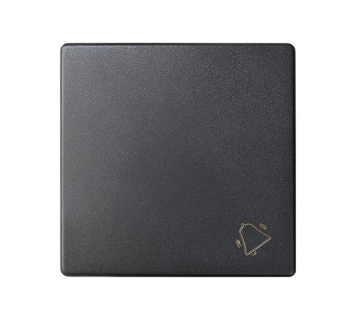 Simon 82 Клавиша с пиктограммой  "звонок" для одноклавишного выключателя, S82, S82N, S82 Detail, графит  82017-38  Simon