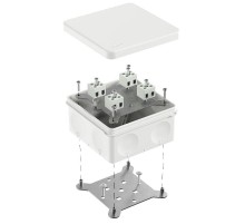 Коробка огнестойкая для о/п двухкомпонентная 60-0300-FR2.5-8 Е15-Е120 RAL9003 100х100х50 (14 шт/уп)  60-0300-9003-FR2.5-8  Промрукав