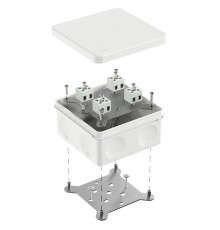 Коробка огнестойкая для о/п двухкомпонентная 60-0300-FR2.5-8 Е15-Е120 RAL9003 100х100х50 (14 шт/уп)  60-0300-9003-FR2.5-8  Промрукав