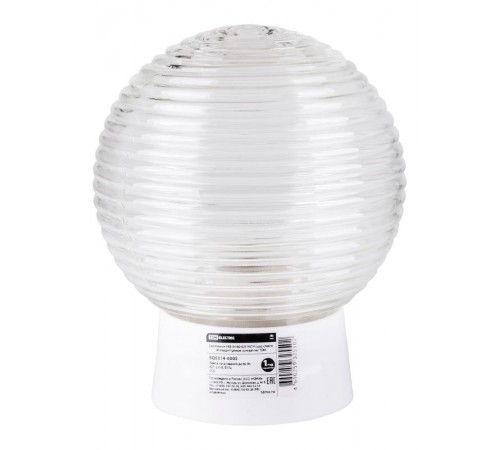 Светильник под лампу НББ 64-60-025 УХЛ4 60Вт E27 IP21 шар стекло "Кольца"/прямое основание  SQ0314-0005  TDM