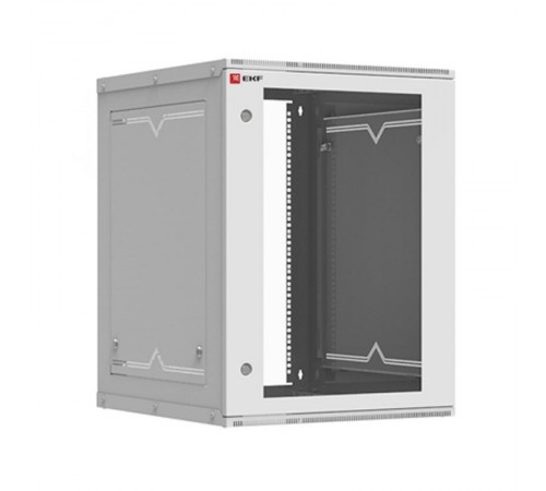 Шкаф телекоммуникационный настенный разборный 15U (600х650) дверь стекло, Astra A серия EKF Basic  ITB15G650D  EKF
