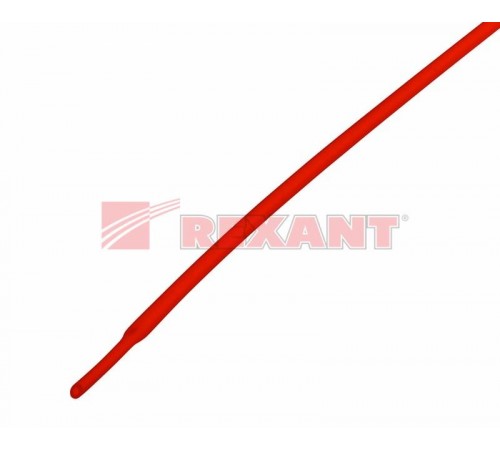Термоусадочная трубка 1,0/0,5 мм, красная, упаковка 50 шт. по 1 м  20-1004  REXANT